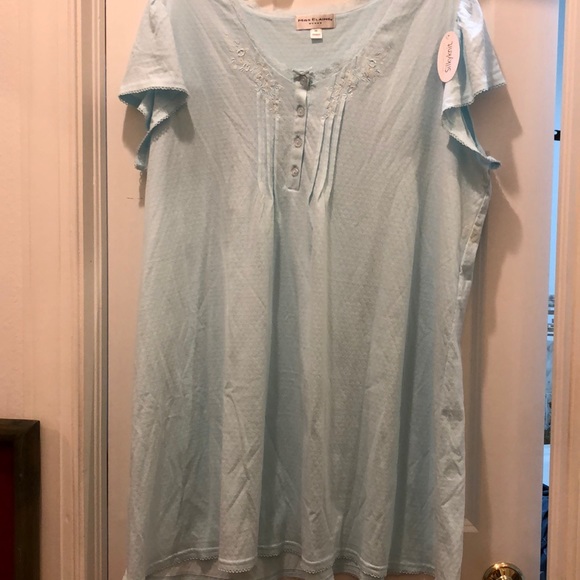 New! MISS ELAINE NIGHTGOWN KNEE LENGTH AQUA NWT Sz 1X, 3X - Picture 5 of 8